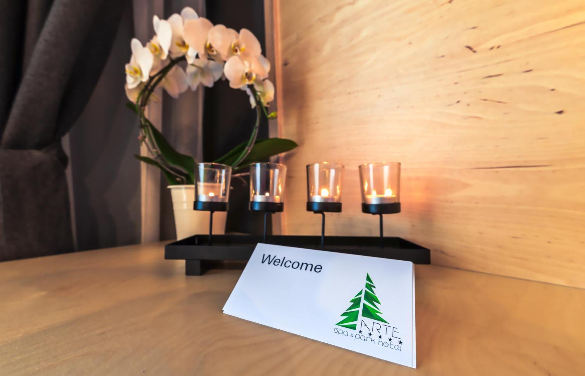 Hotel Arte Spa & Park Velingrad Szoba fotó Welcome card